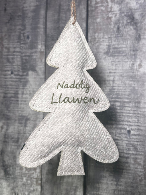 Addurn Coeden ffelt 'Nadolig Llawen' | Cardiau.Cymru - Siop Y Pentan