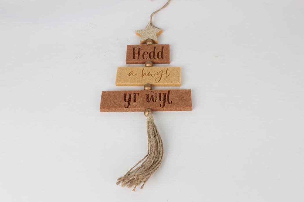 Addurn 'Hedd a Hwyl yr Wyl' | Cardiau.Cymru