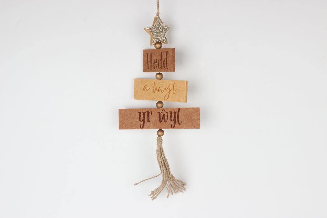 Addurn 'Hedd a Hwyl yr Wyl' | Cardiau.Cymru