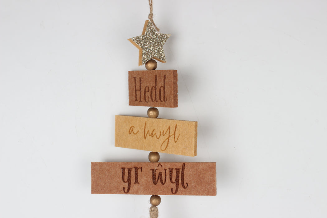 Addurn 'Hedd a Hwyl yr Wyl' | Cardiau.Cymru