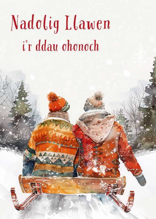 Nadolig Llawen i'r Ddau Ohonoch | Cardiau.Cymru