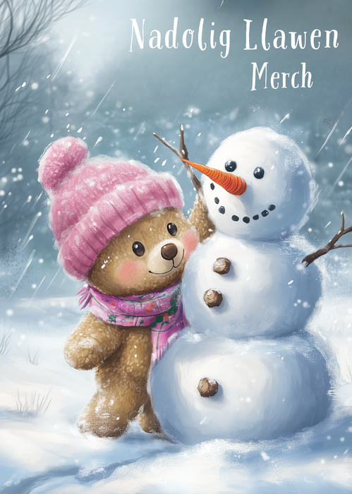 Nadolig Llawen Merch | Cardiau.Cymru
