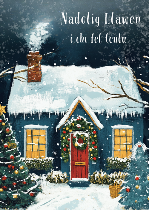 Nadolig Llawen i Chi Fel Teulu | Cardiau.Cymru