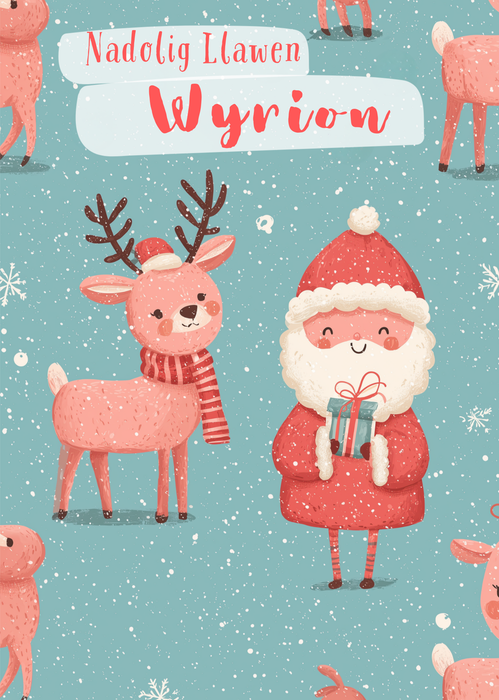 Nadolig Llawen Wyrion | Cardiau.Cymru