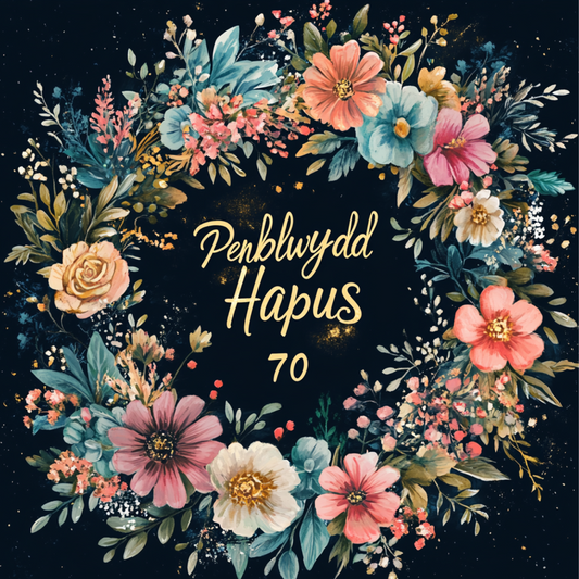 Penblwydd Hapus 70 | Cardiau.Cymru - Siop Y Pentan