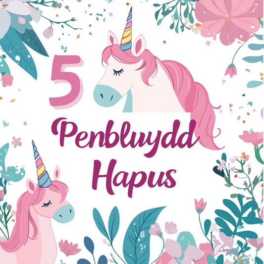 Penblwydd Hapus 5 | Cardiau.Cymru