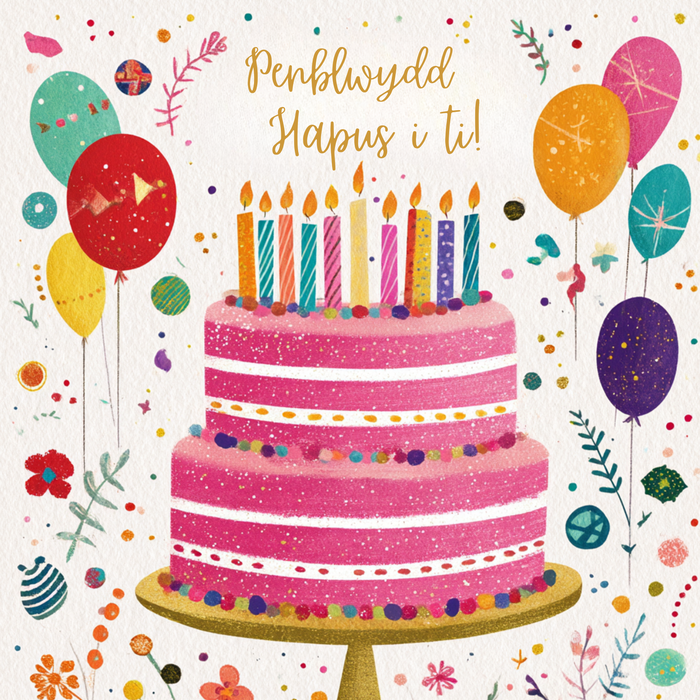 Penblwydd Hapus | Cardiau.Cymru