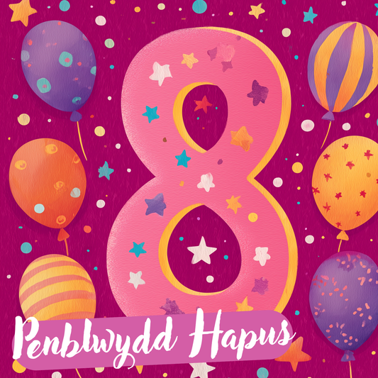 Penblwydd Hapus 8 | Cardiau.Cymru - Siop Y Pentan