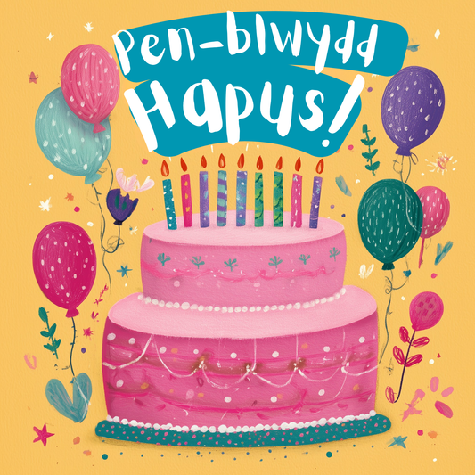 Pen-blwydd Hapus | Cardiau.Cymru - Siop Y Pentan