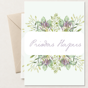 PRIODAS-03 Priodas Hapus Welsh portrait wedding card with beige envelope