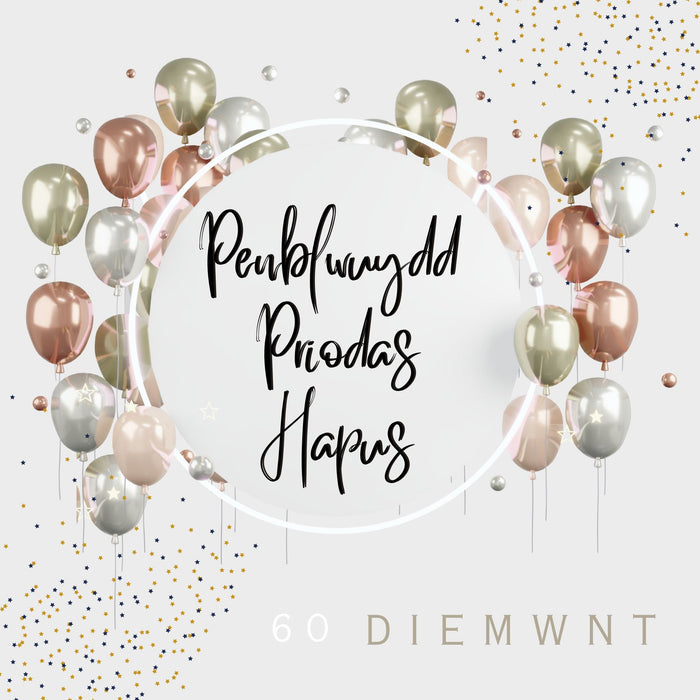 Penblwydd Priodas Ruddem (Ffoil) | Cardiau.Cymru - Siop Y Pentan