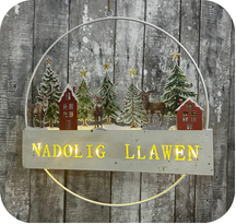 Addurn Nadolig metal 'Nadolig Llawen' | Cardiau.Cymru - Siop Y Pentan