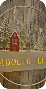 Addurn Nadolig metal 'Nadolig Llawen' | Cardiau.Cymru - Siop Y Pentan