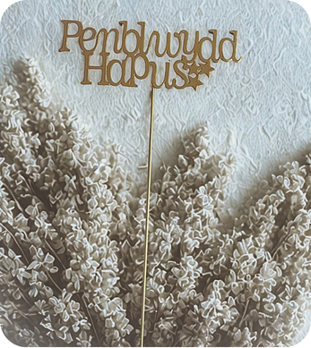 Addurn 'Penblwydd Hapus' | Cardiau.Cymru
