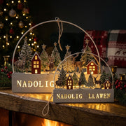 Addurn Nadolig metal 'Nadolig Llawen' | Cardiau.Cymru - Siop Y Pentan