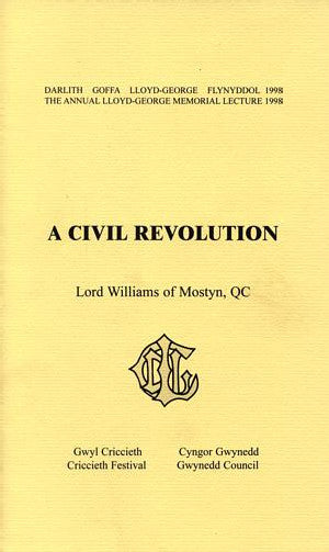 Civil Revolution, A - Darlith Goffa Flynyddol Lloyd George 1998 / - Siop Y Pentan