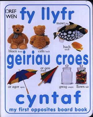 Fy Llyfr Geiriau Croes Cyntaf/My First Opposites Board Book - Siop Y Pentan