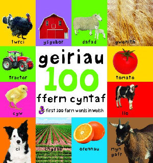 100 Geiriau Fferm Cyntaf/First 100 Farm Words in Welsh - Siop Y Pentan