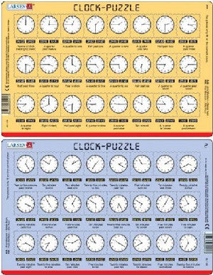 Tell the Time Clock Puzzle 2 Jig-Saw - Siop Y Pentan
