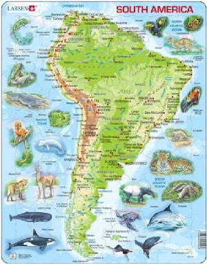 Map of South America - Siop Y Pentan