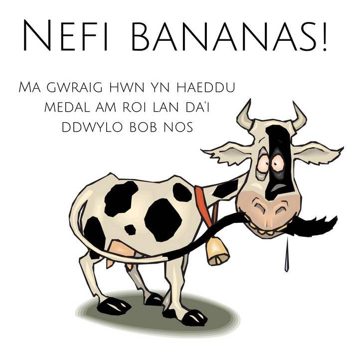 Nefi Bananas... | Cardiau.Cymru - Siop Y Pentan