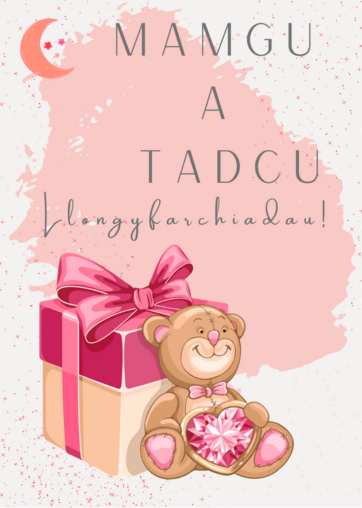 Llongyfarchiadau Mamgu a Tadcu | Cardiau.Cymru - Siop Y Pentan