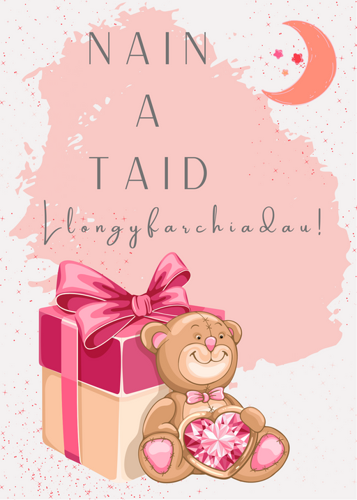 Llongyfarchiadau Nain a Taid | Cardiau.Cymru - Siop Y Pentan