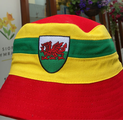 Wales Bucket Hat - Het Pel-droed Cymru - Siop Y Pentan